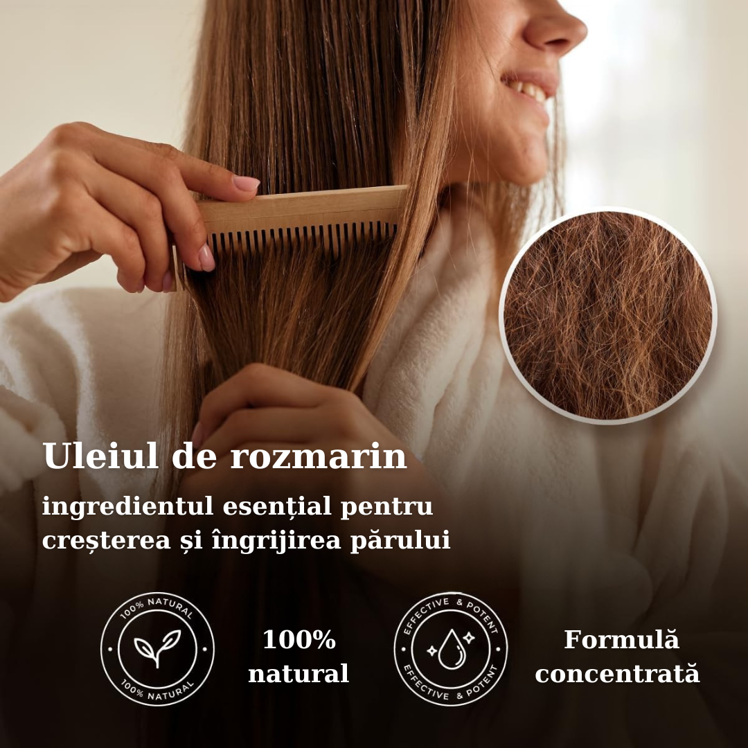Set de 2 uleiuri esențiale de rozmarin 100% PUR + Pipetă din Sticlă CADOU