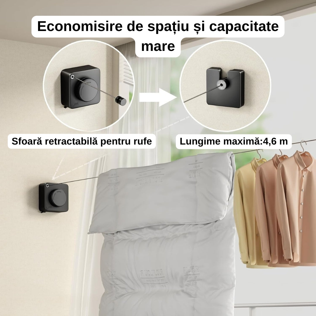 Uscător de rufe retractabil - 4,8 metri