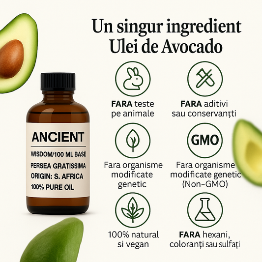 Ulei de Avocado 100% pur 100ml + Pipeta CADOU