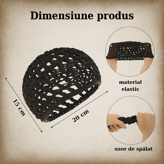 Plasă de Păr pentru Somn – Păr Drept și Mătăsos