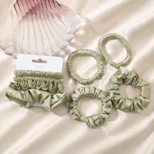 Set 4 Elastice de Păr Tip Scrunchie – Colecție Premium
