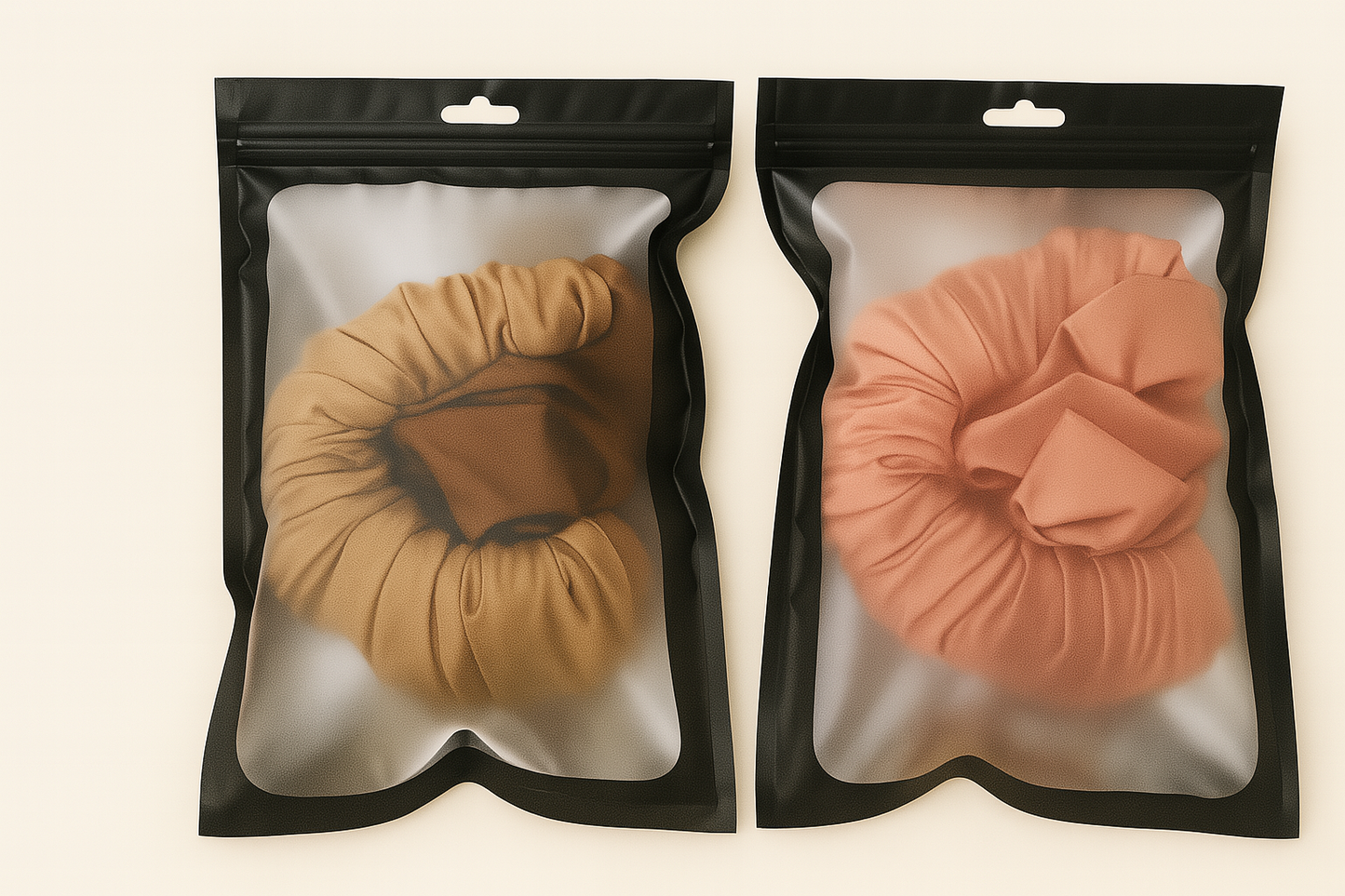 Scrunchie din satin cu dublă functie de ondulare