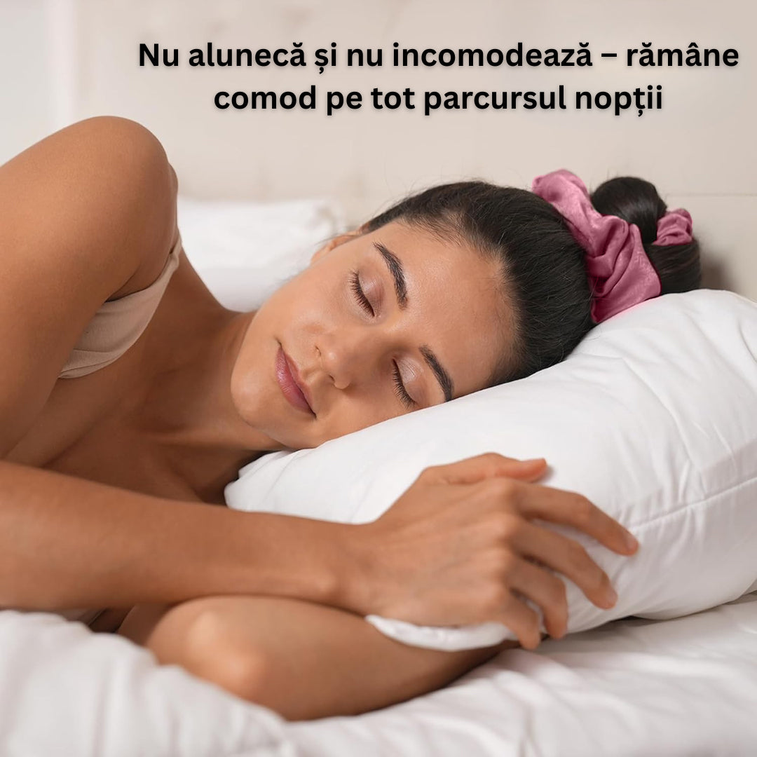 Mini Scrunchie Satinat cu dublă functie de ondulare