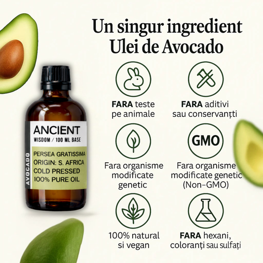 Ulei de Avocado 100% pur 100ml + Pipeta CADOU