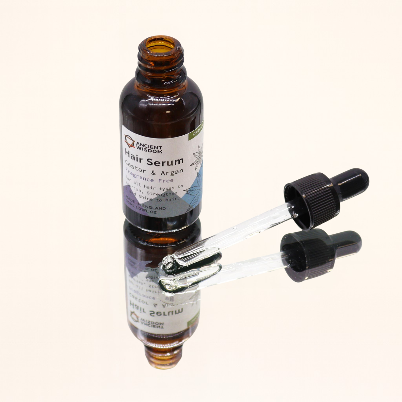 Serum Organic pentru lungime Păr - Neparfumat - 30ml