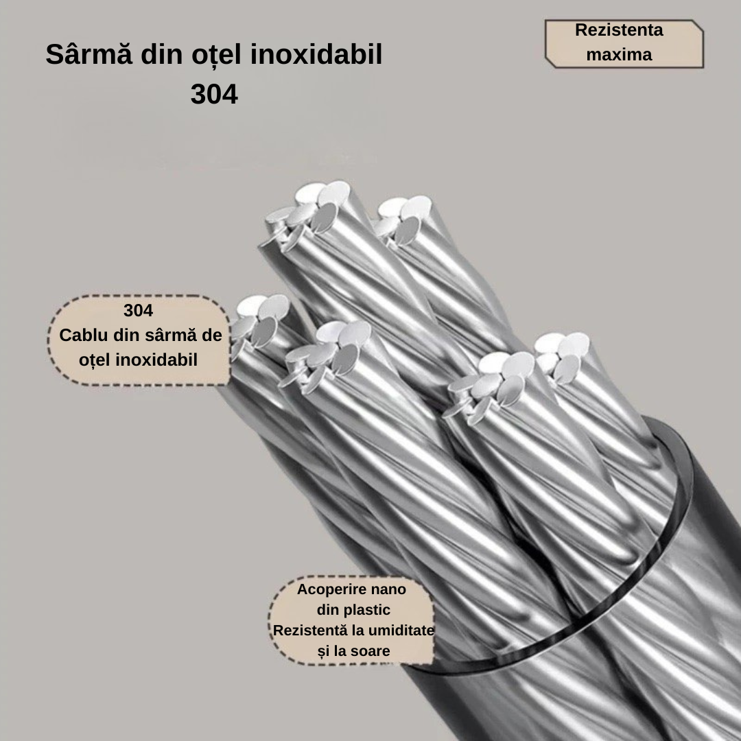 Uscător de rufe retractabil - 4,8 metri