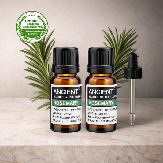 Set de 2 uleiuri esențiale de rozmarin 100% PUR + Pipeta CADOU