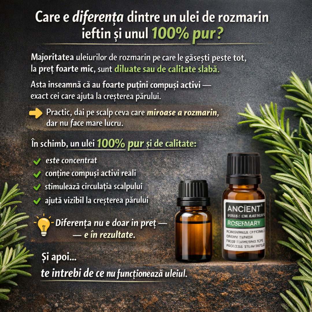 Set de 2 uleiuri esențiale de rozmarin 100% PUR + Pipeta CADOU