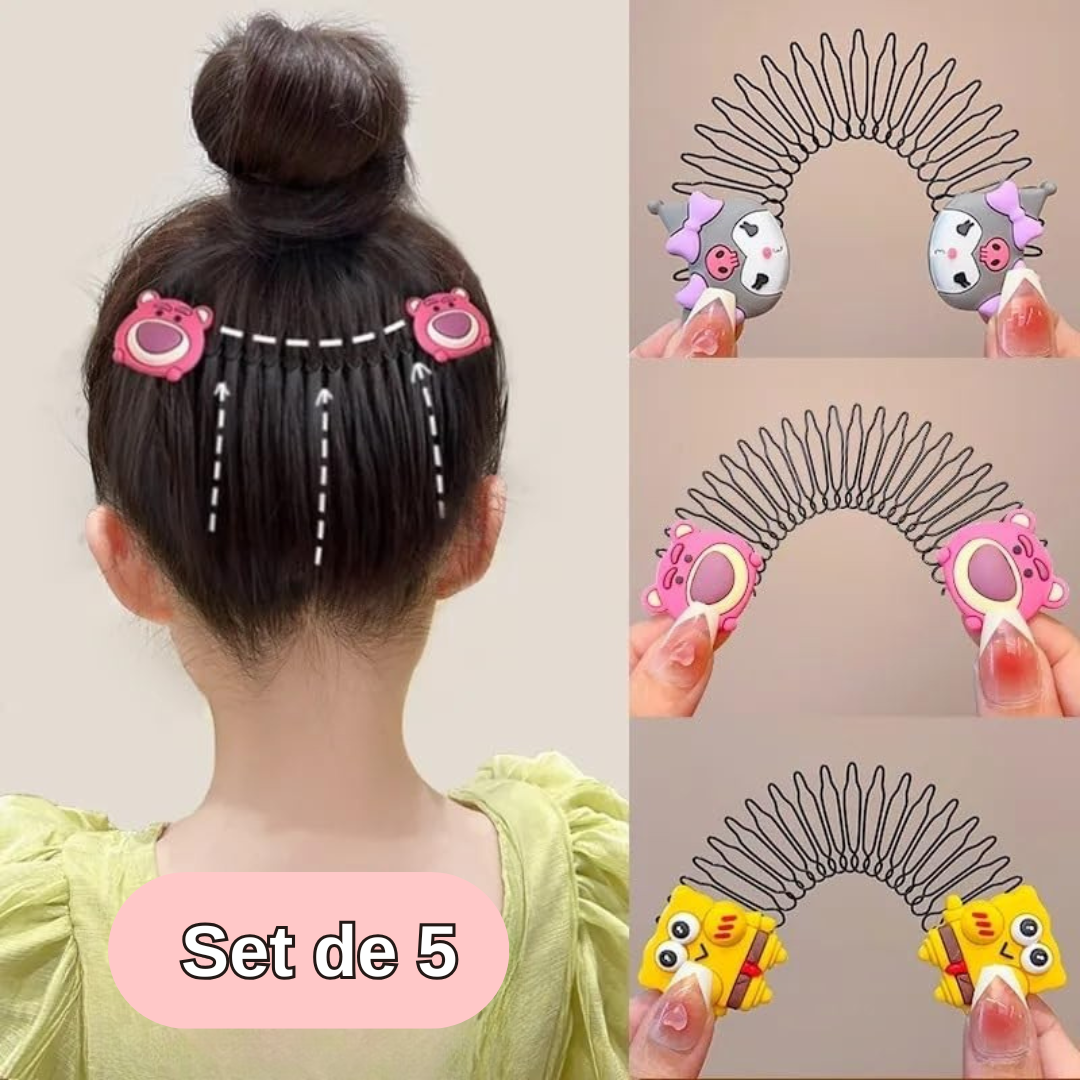 Set de 5 accesorii copiii pentru prinderea și fixarea părului