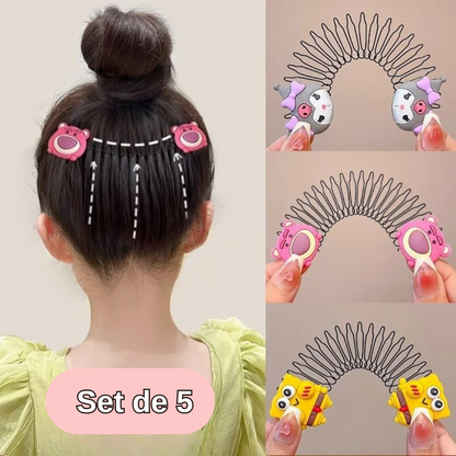 Set de 5 accesorii copiii pentru prinderea și fixarea părului