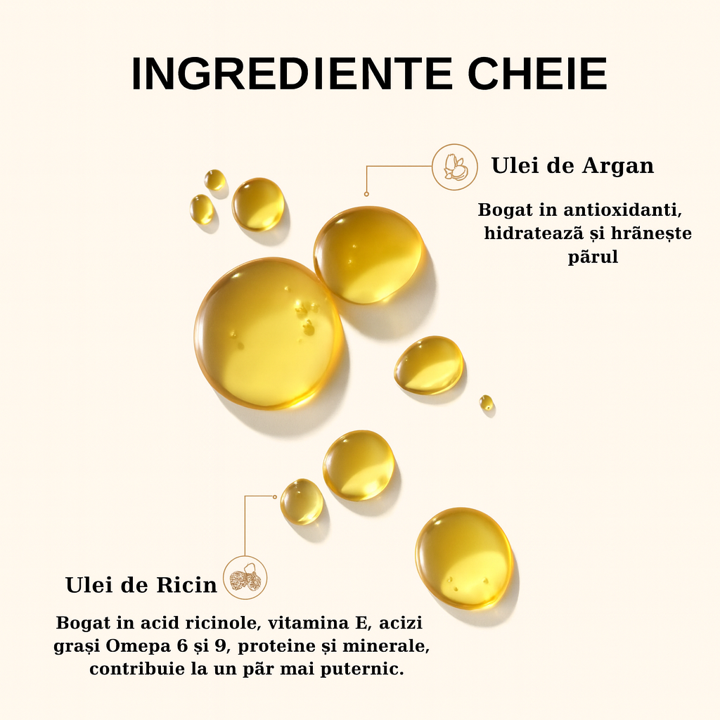 Serum Organic pentru lungime Păr - Neparfumat - 30ml