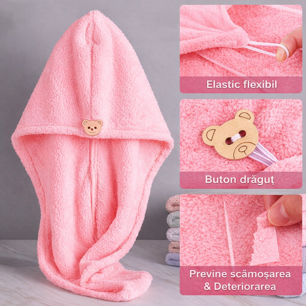 Prosop pentru păr din microfibră