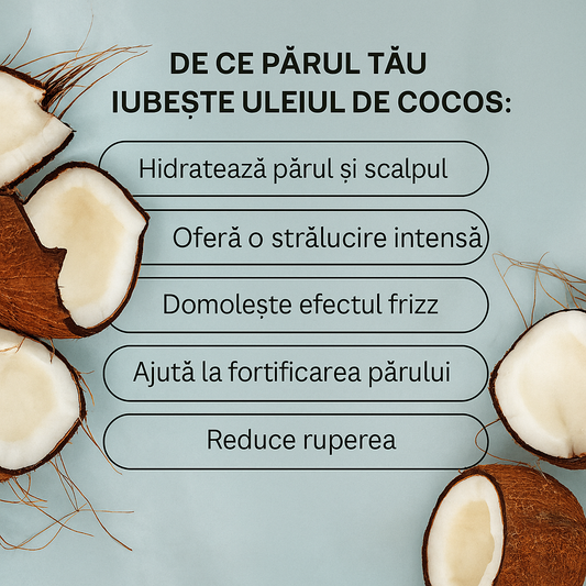 Ulei de Cocos 100% PUR- 100ml + Pipetă CADOU