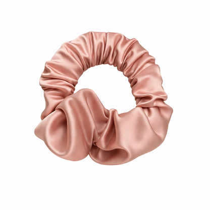 Scrunchie din satin cu dublă functie de ondulare