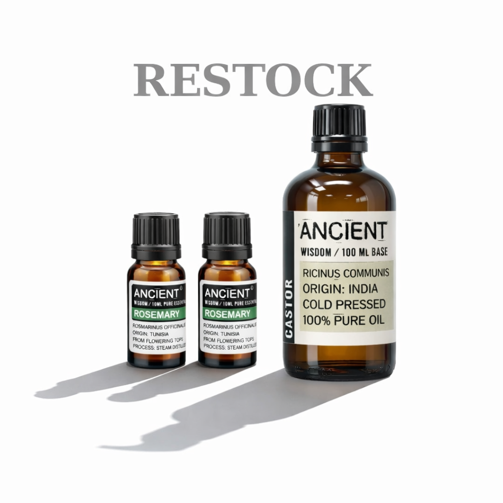 Pachet Promo Restock- Set 2 sticlute ulei Rozmarin + Ulei Ricin