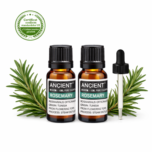Set de 2 uleiuri esențiale de rozmarin 100% PUR + Pipeta CADOU