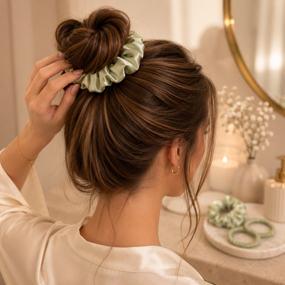 Set 4 Elastice de Păr Tip Scrunchie – Colecție Premium