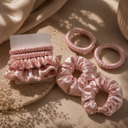 Set 4 Elastice de Păr Tip Scrunchie – Colecție Premium