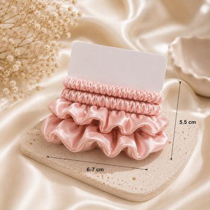 Set 4 Elastice de Păr Tip Scrunchie – Colecție Premium