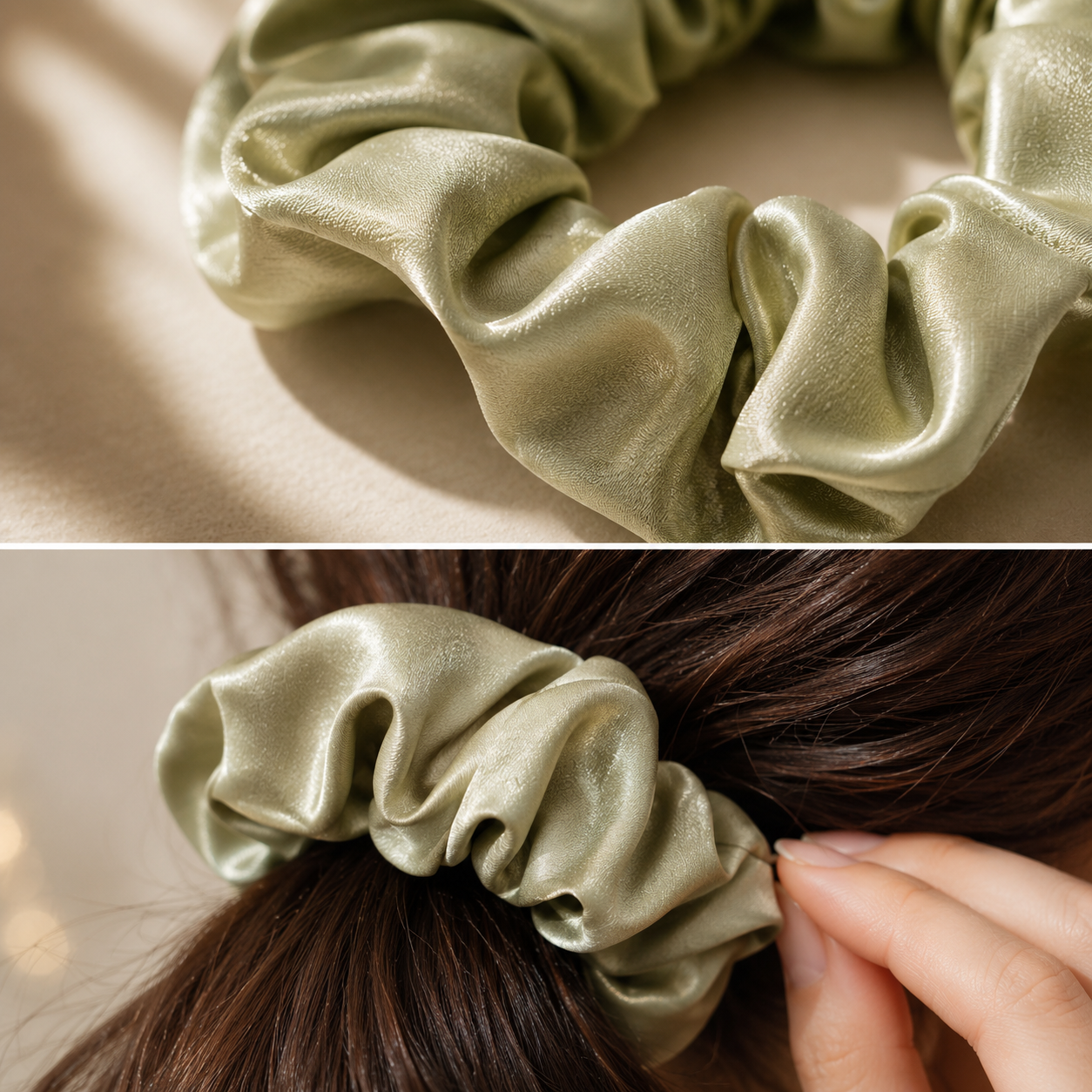 Set 4 Elastice de Păr Tip Scrunchie – Colecție Premium