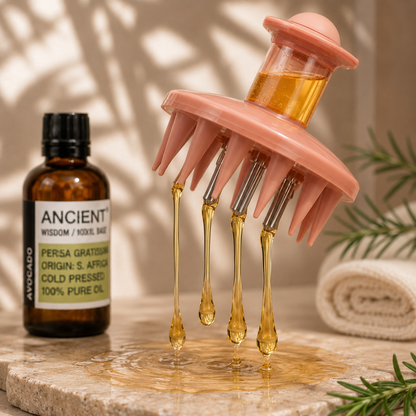 Perie pentru Masaj Scalp cu Aplicator de Ulei