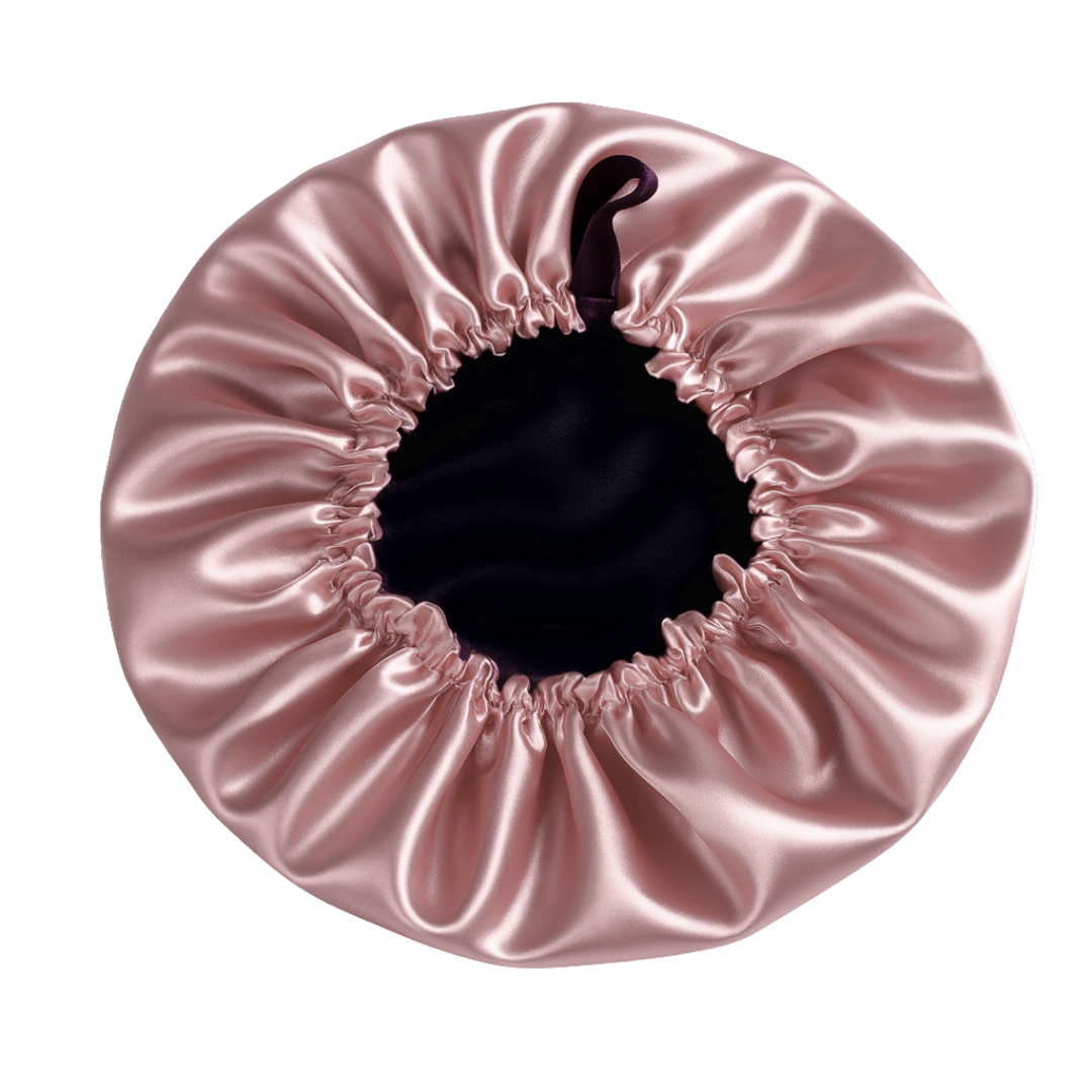 Boneta din material satinat pentru protectia parului