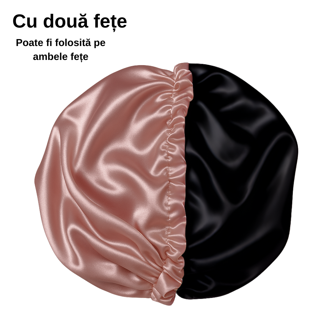 Boneta din material satinat pentru protectia parului