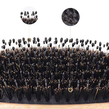 Perie de par din bambus cu peri de mistret